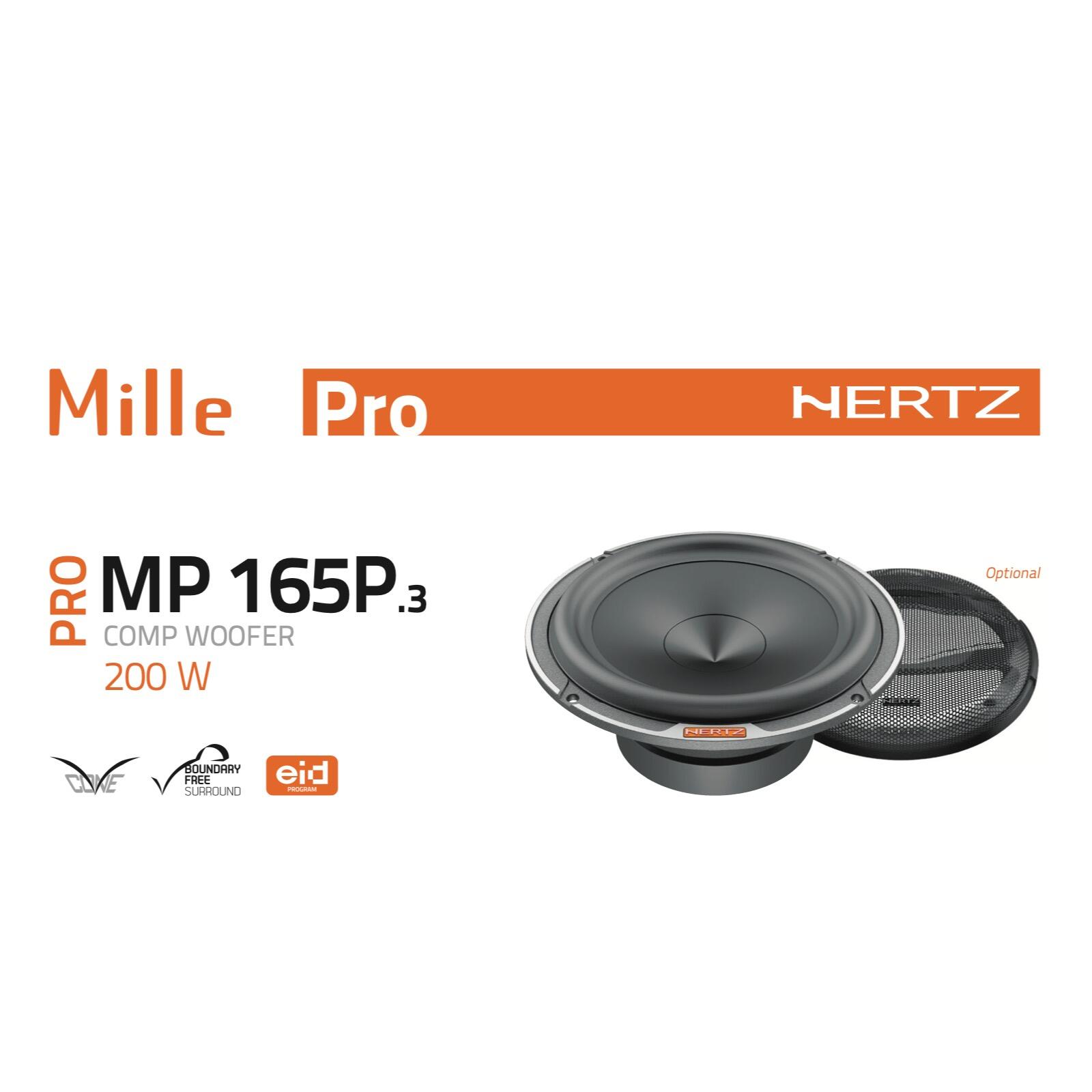 Hertz Mille Pro MP 165P.3 6.5" 16.5cm Car Midrange Woofer Speakers