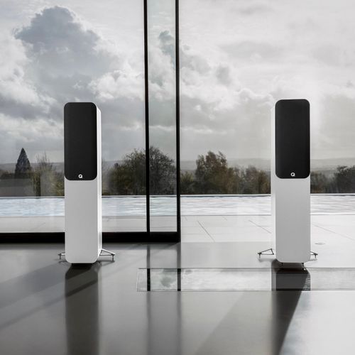 Q Acoustics 5040 Floorstanding HI-FI Home Cinema Loud Speakers Satin White