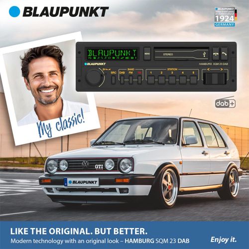 Blaupunkt Hamburg SQM 23 DAB Radio Bluetooth USB Retro Car Stereo 80s Classic
