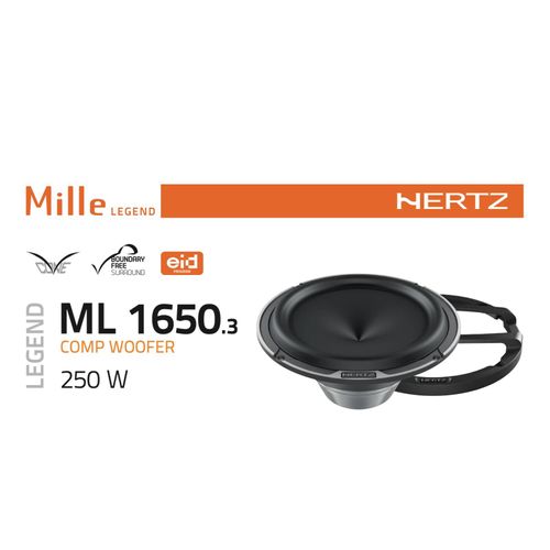 Hertz Mille Legend ML 1650.3 6.5" 16.5cm Midrange Woofer Speakers 125w RMS Pair