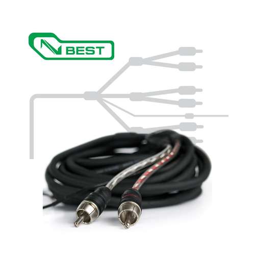 Connection Best BT6 550 5.5m 18 ft 6 Channel Car RCA Amp Cable Lead