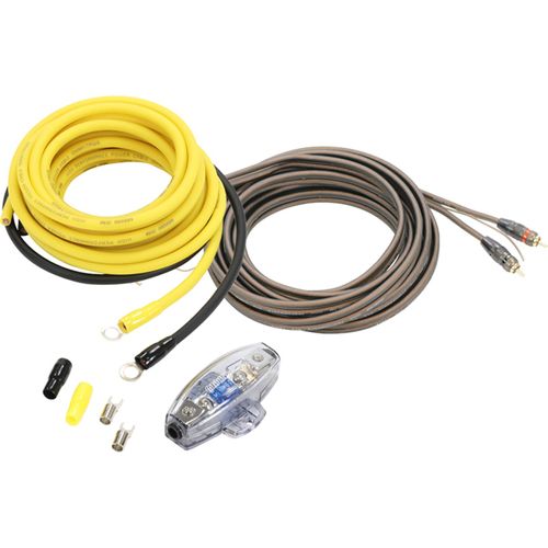 Ground Zero 7 AWG Amplifier Wiring Kit Shielded RCA Cable 60A Fuse GZPK 10X-II