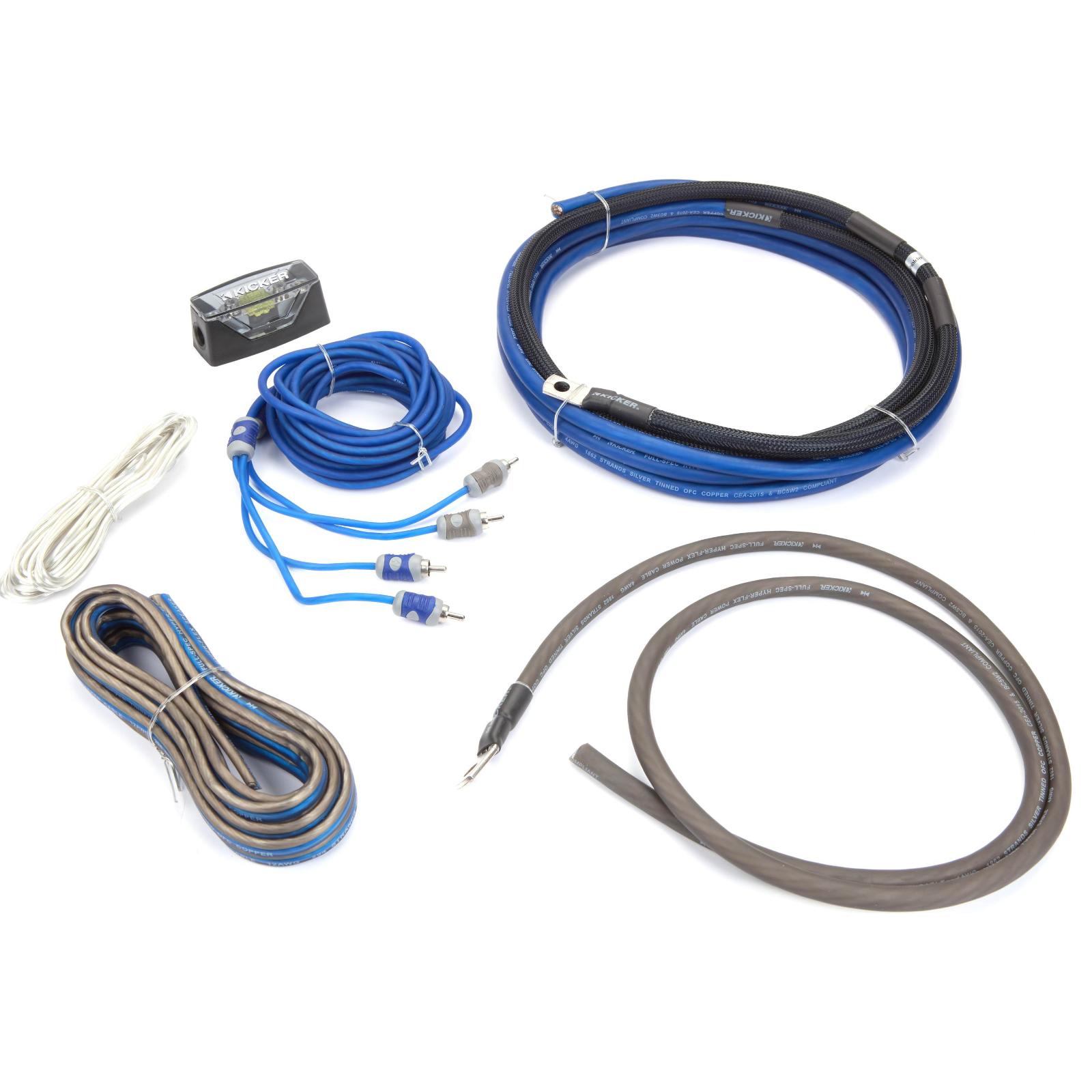 Kicker Amplifier Wiring Kit OFC Oxygen Free Copper 4 AWG C Series Car Amp 46CK4