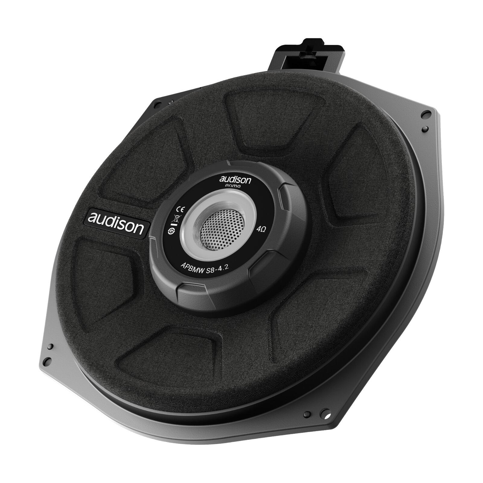 Audison Prima APBMW S8-4.2 Single 4ohm Plug & Play Under Seat Subwoofer BMW 150w