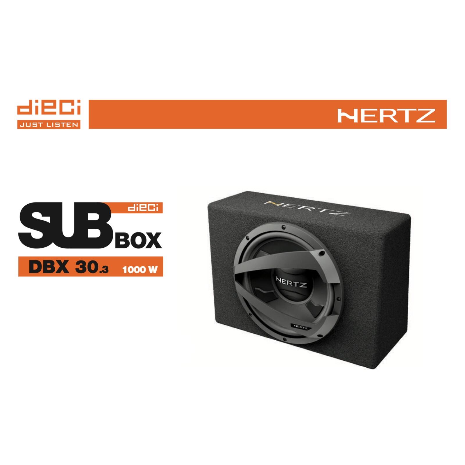 Hertz Dieci DBX 30.3 12" Car Passive Sub Subwoofer Custom Box Exclosure 250w RMS