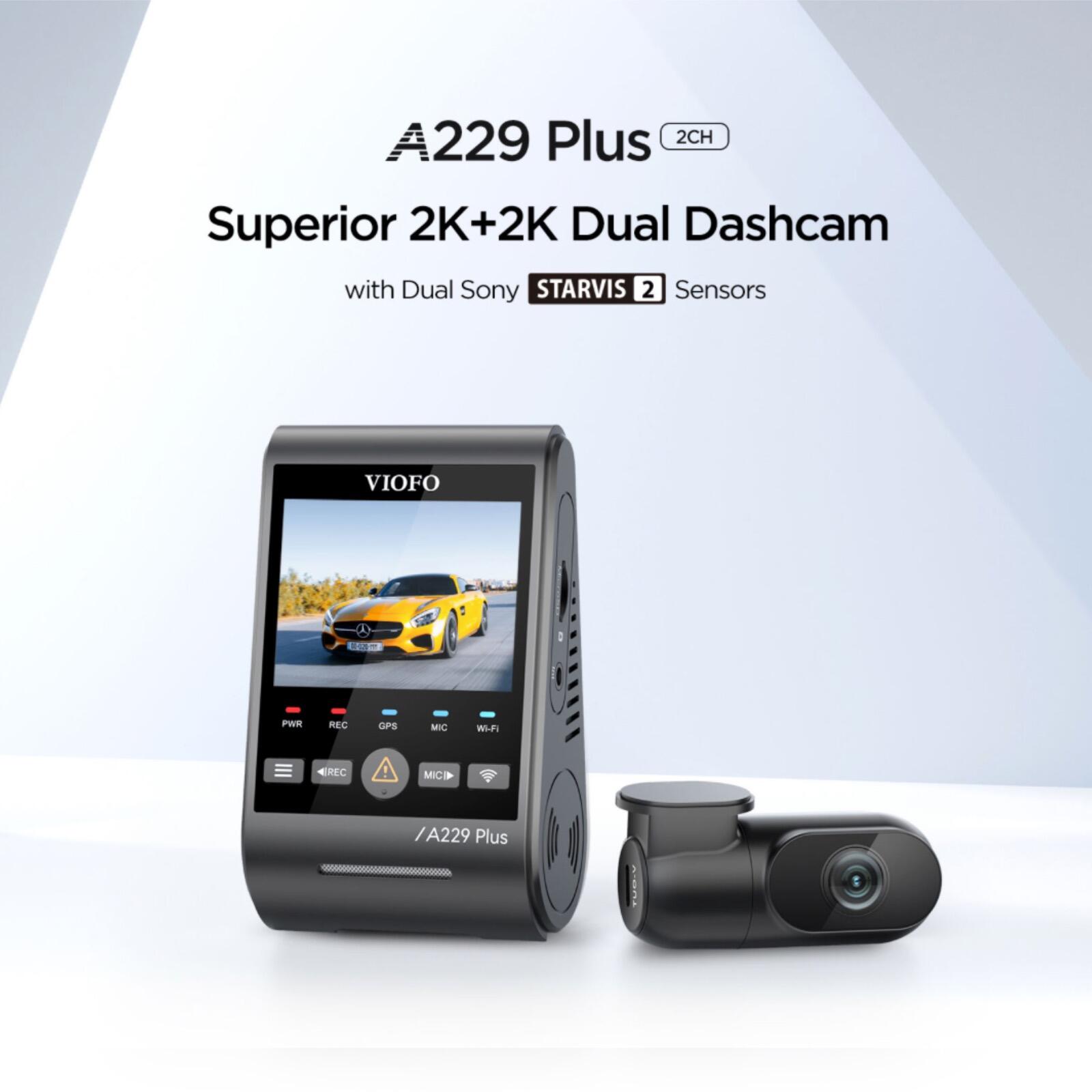 A139 2CH Dash Cam Front 2K 1440P+ Rear 1080P 5GHz Dual Band GPS