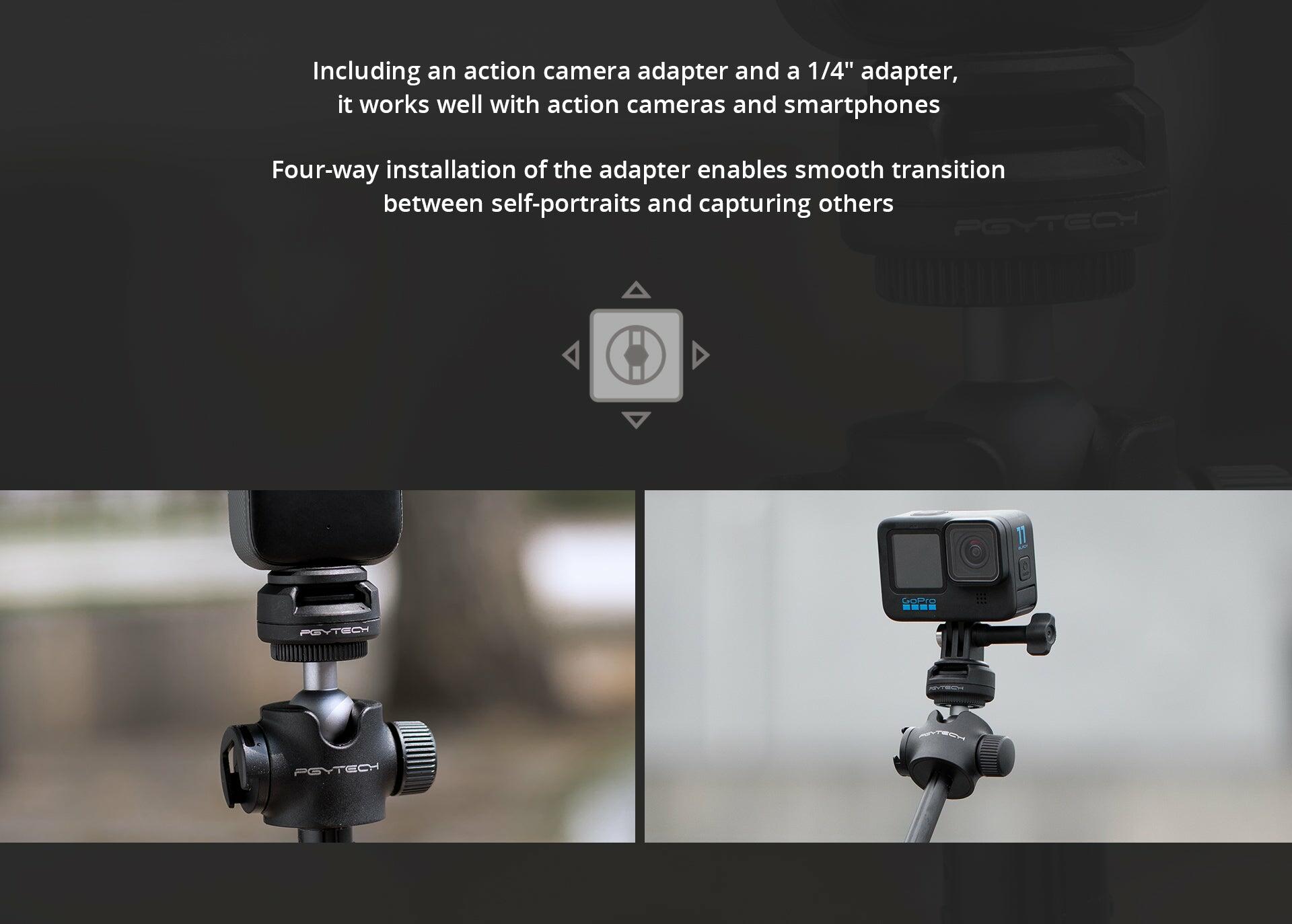 PGYTECH Caplock Action Camera Quick Release Set for GoPro Insta 360 DJI Cameras
