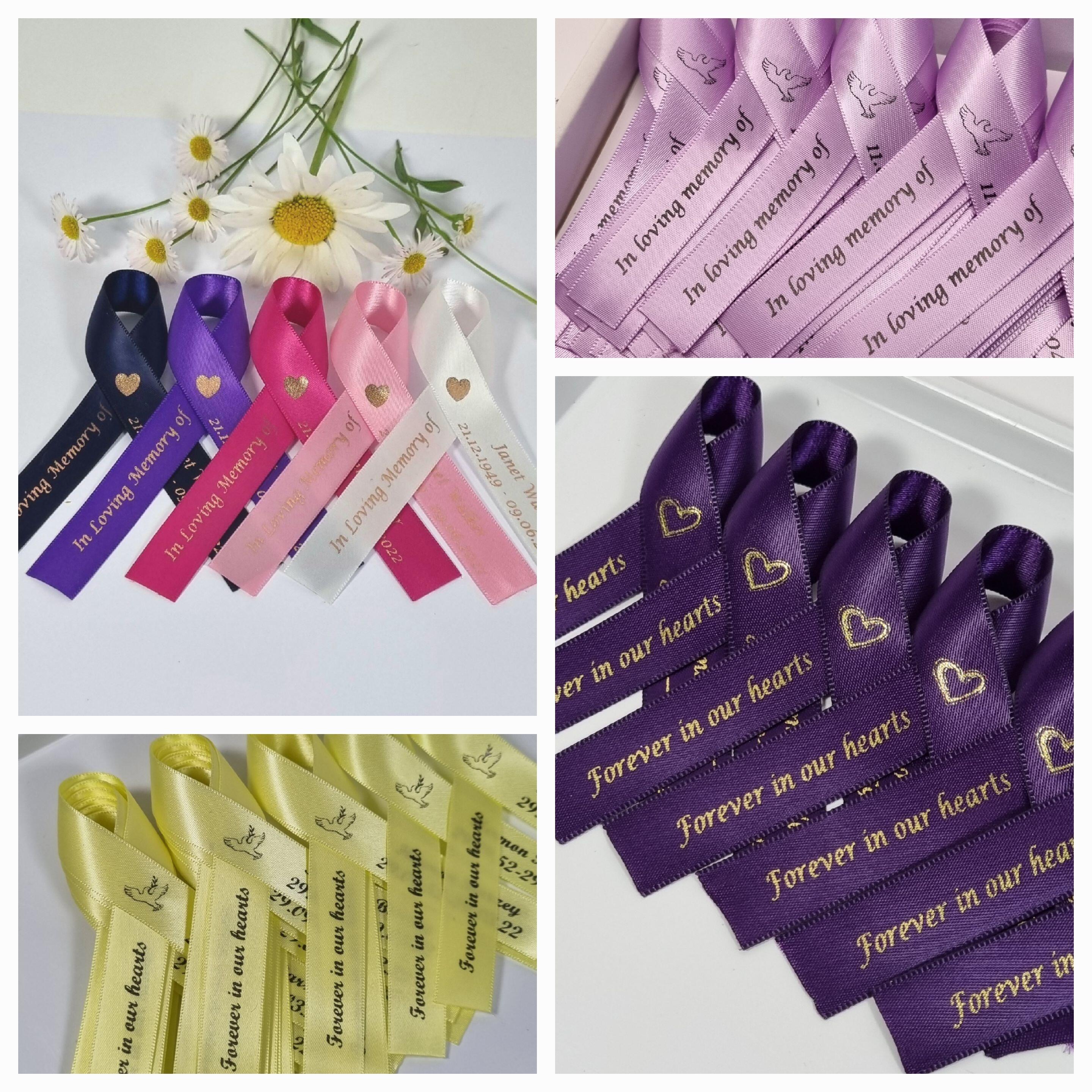 Personalised Remembrance Ribbon Pins - The Ribbon Co