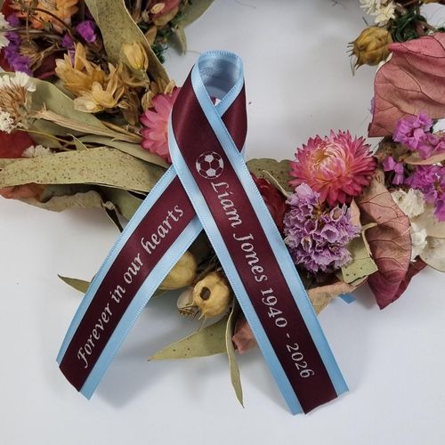 Large wreath ribbon for funeral wreath