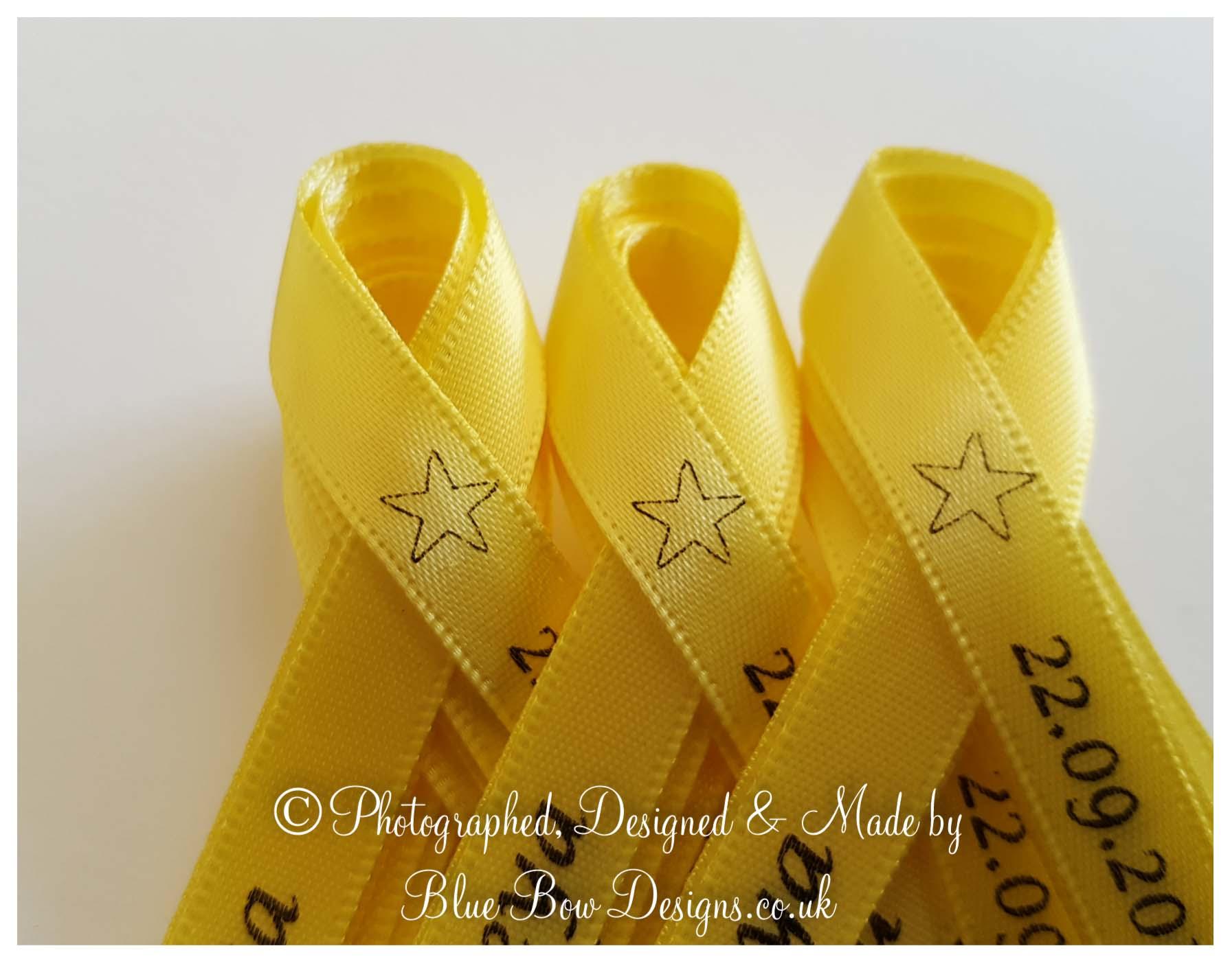 Yellow memorial ribbons