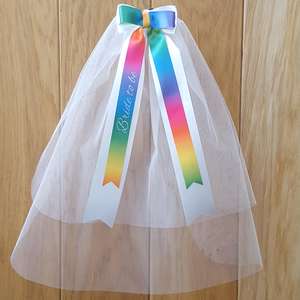 Rainbow Lesbian Pride  hen party veil
