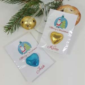 Father christmas place card favour
