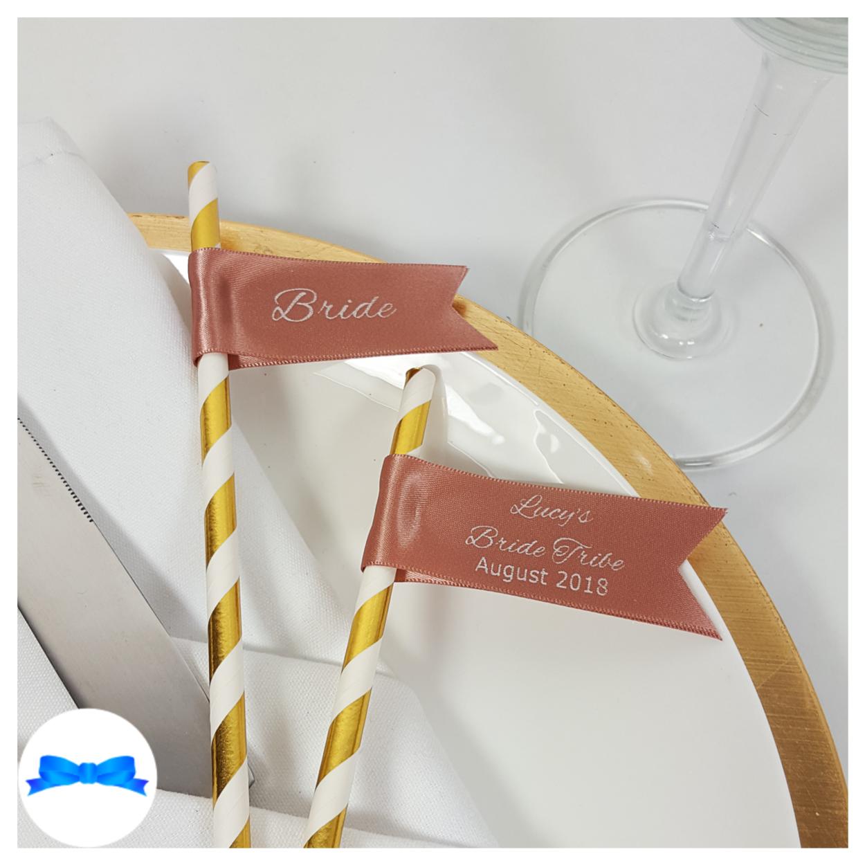 Hen party personalised straws plus free bride straw