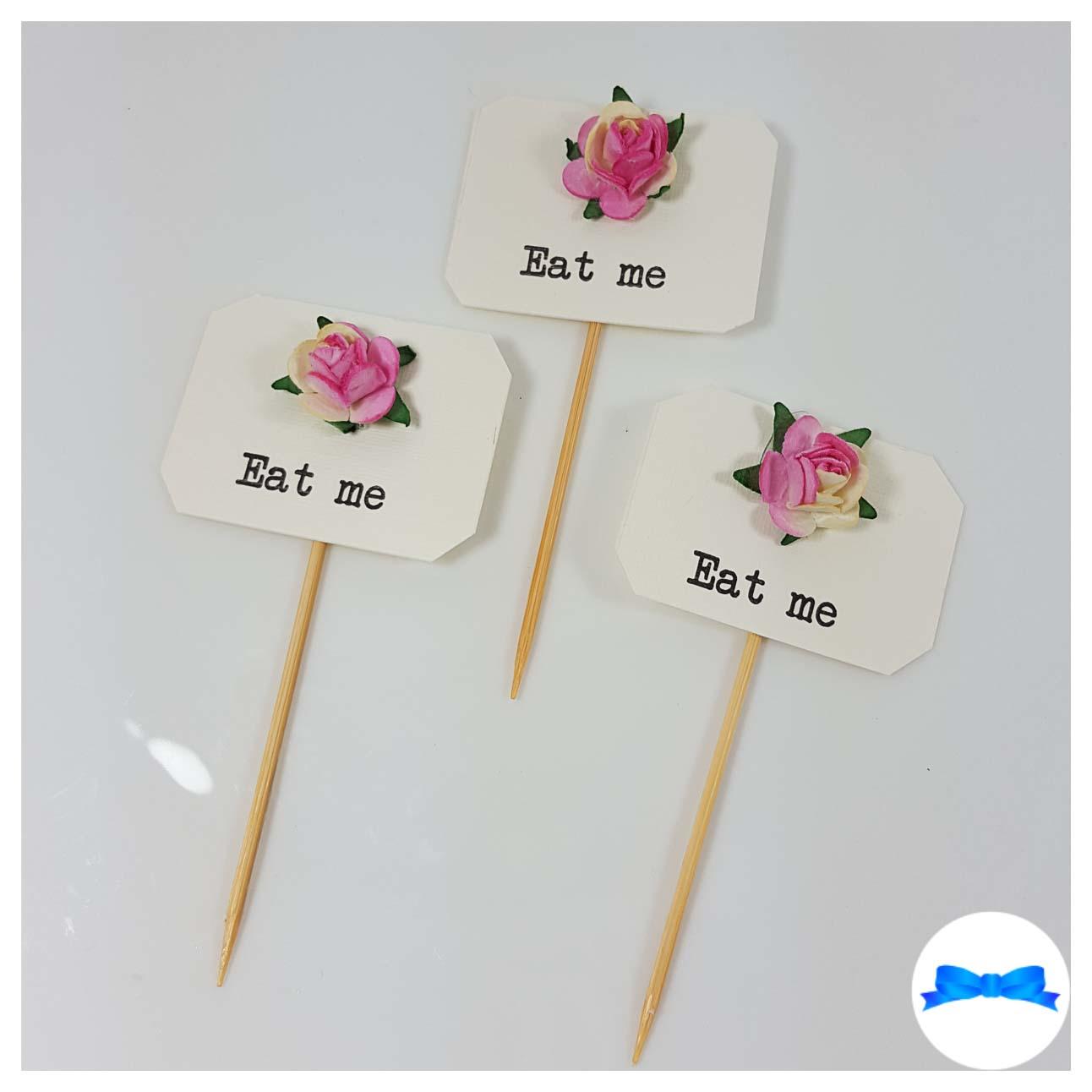 Eat me cupcake toppers