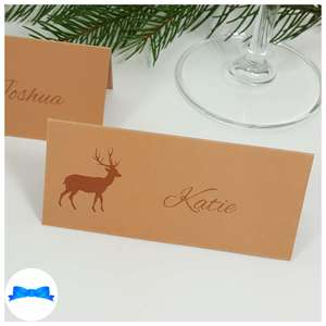 Kraft brown Reindeer place cards