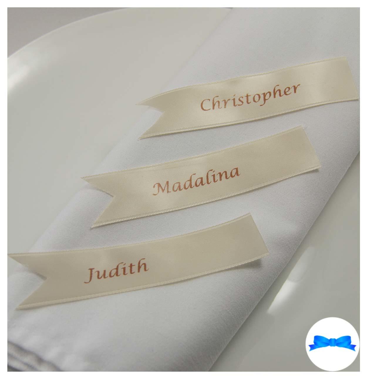 Ivory Satin ribbon names for own items