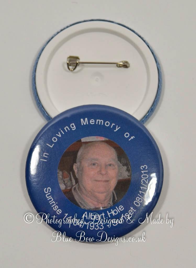 Funeral photograph badge