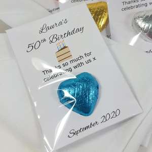 Personalised Chocolate Birthday Favour Sweets