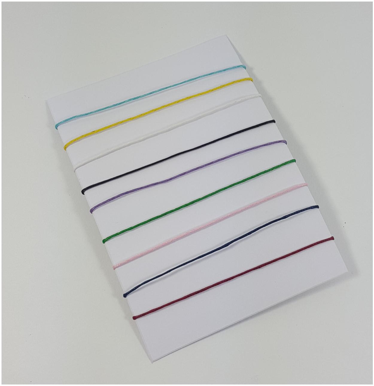 Rainbow Bracelet waxed string colours