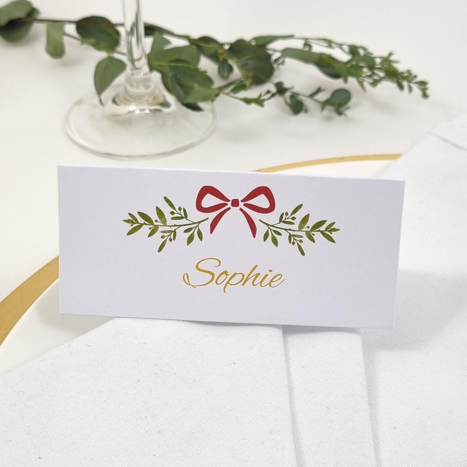 Christmas shop place card