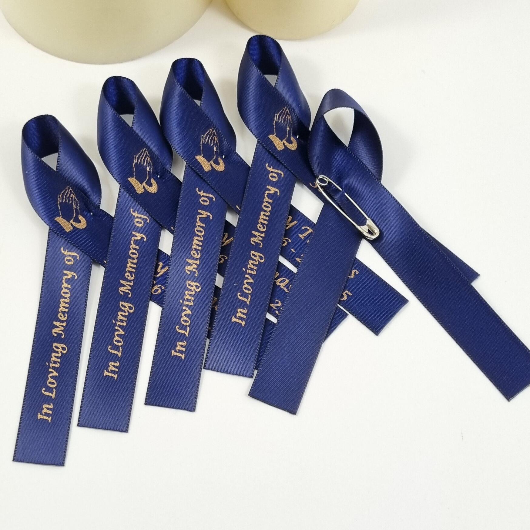 Blue Ribbon Memory Any Artwork - Blue Memorial Ribbons - Or Choose Your Colour ...
