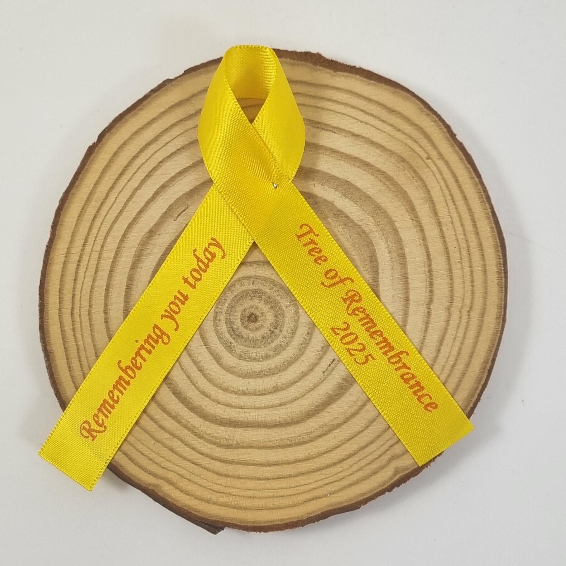 Double Hearts Or Any Artwork. Any Colour Personalised Funeral Ribbons ...