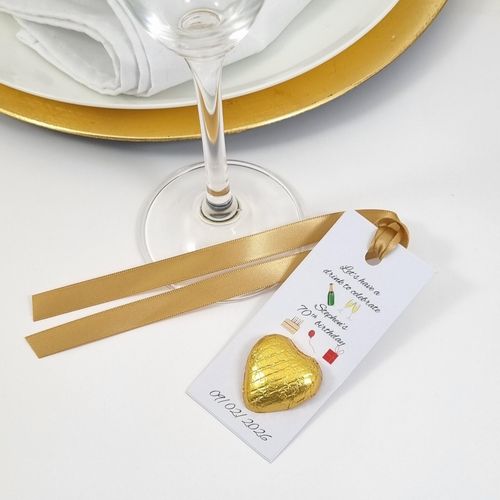 Birthday party tags for party gold