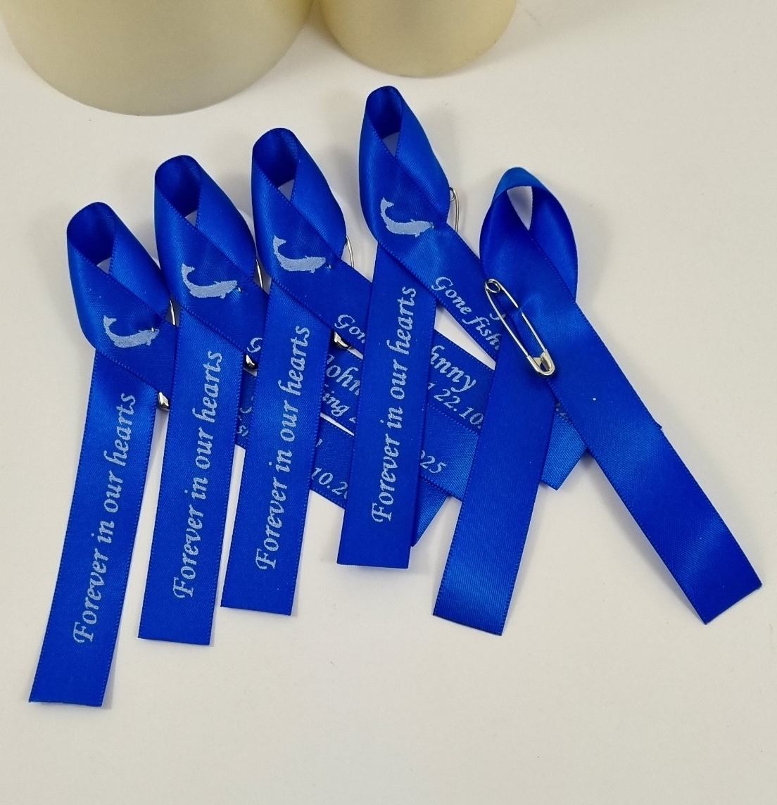 Any Artwork - Blue Memorial Ribbons - Or Choose Your Colour ...