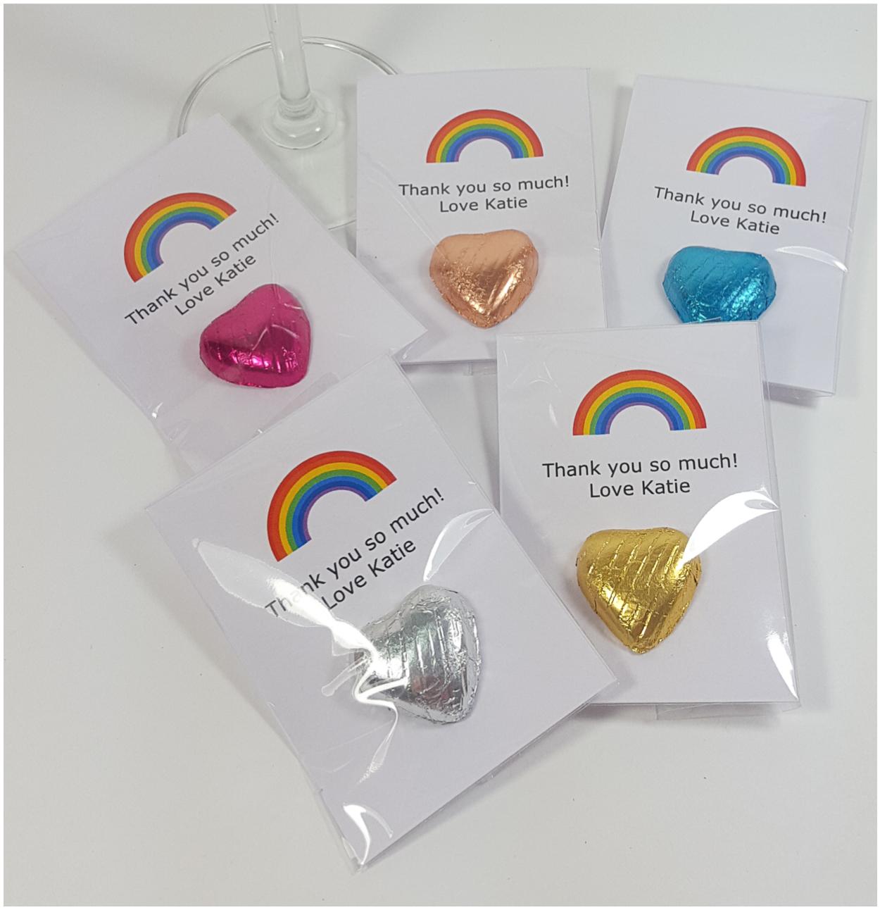 Rainbow thank you NHS nurse gifts keyworker