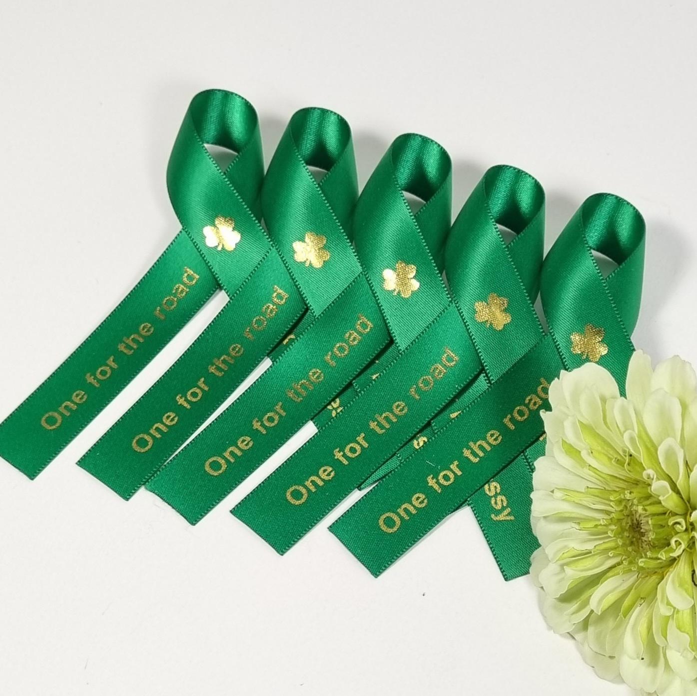 Vintage green Ribbon double sided satin pale lime green