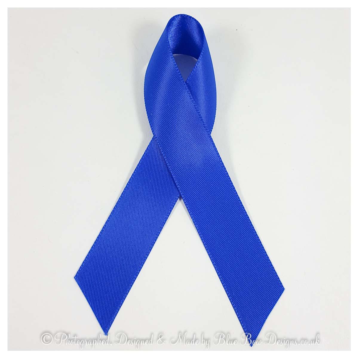 Royal blue awareness ribbons
