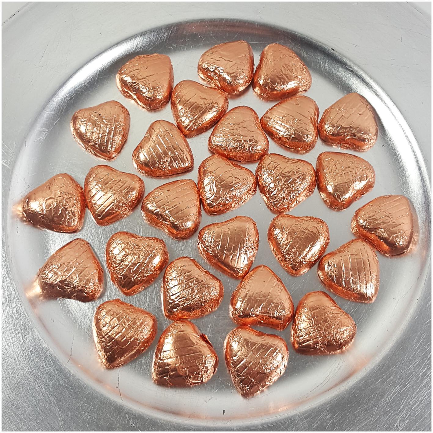Rose Gold Chocolate Hearts