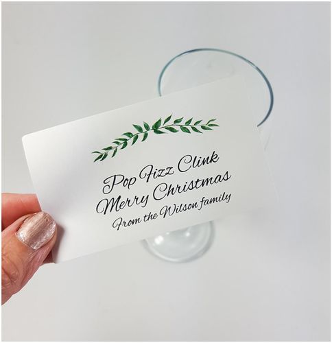 Pop fizz clink labels for mini bottles