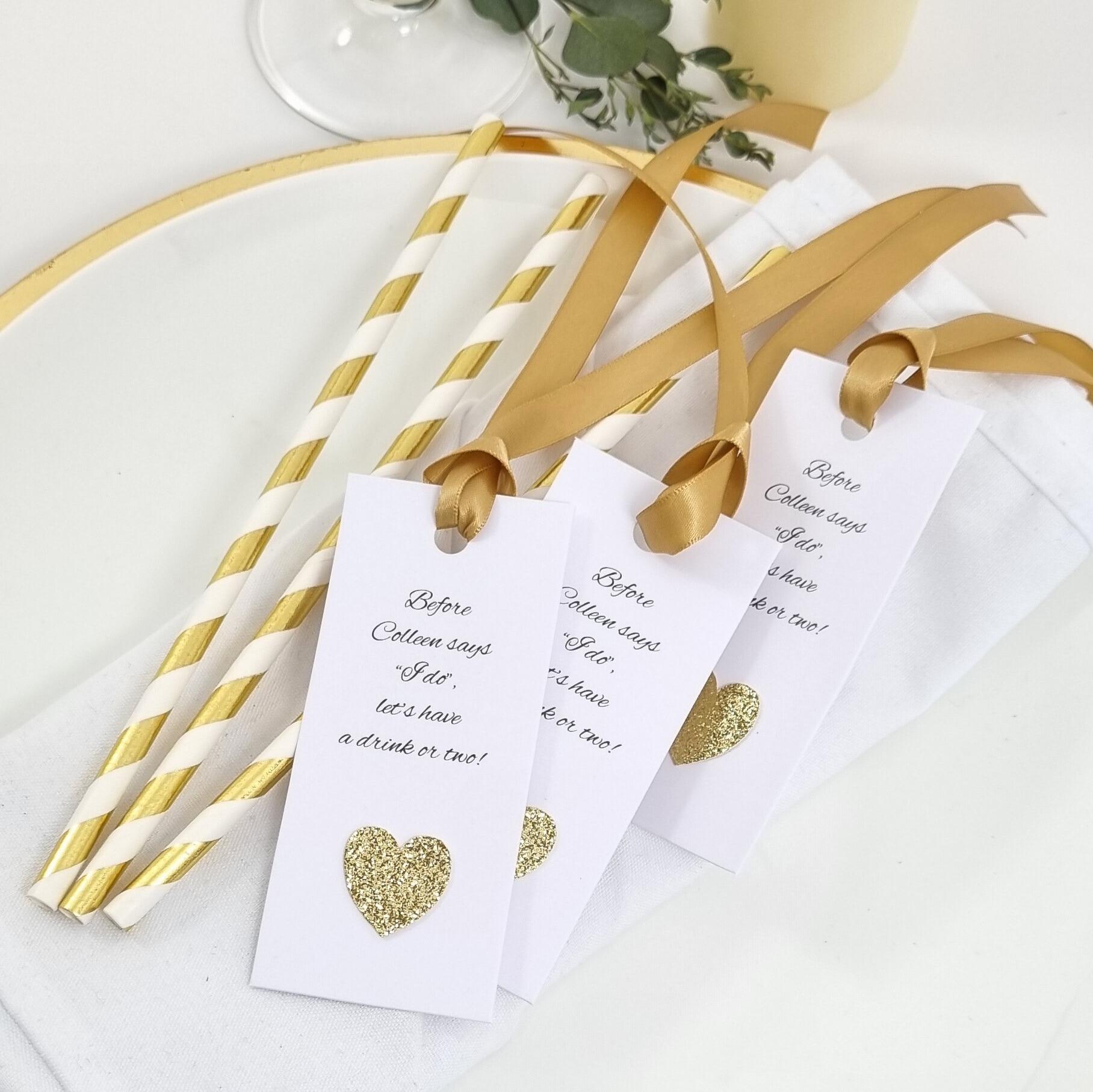 Personalised Hen Party Favour Tags. Mini Wine Bottle Tag And Straw Only ...