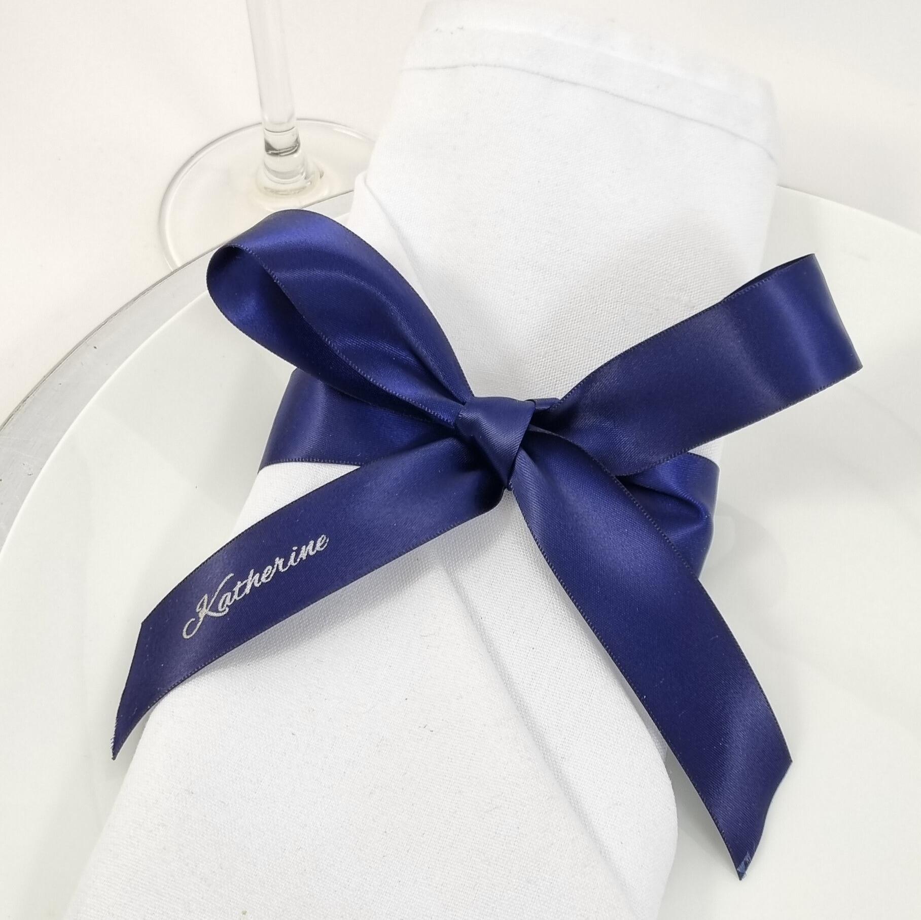 Guest Name Printed Napkin Ribbon