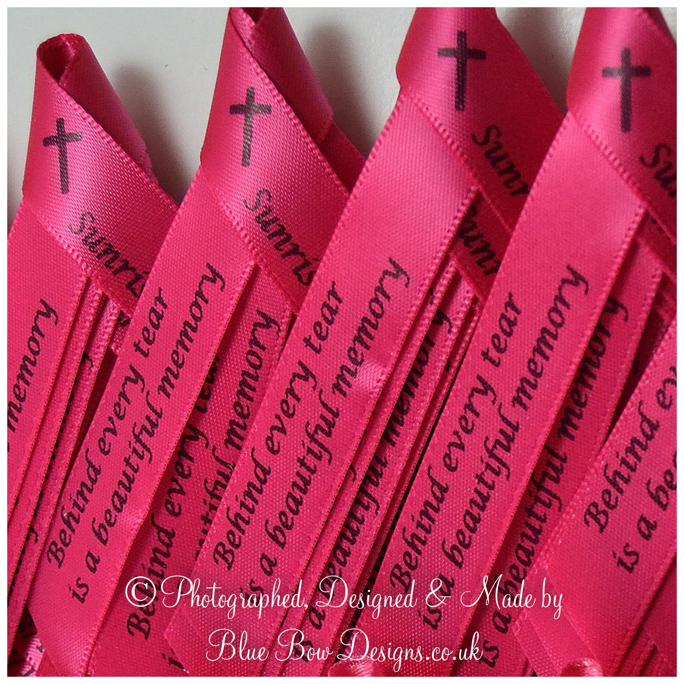 Fuchsia pink memorial ribbon