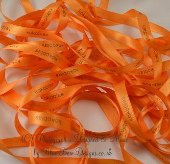 Orange personalised ribbon