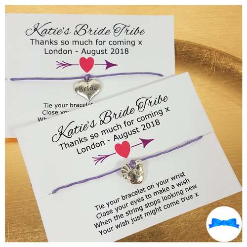Hen party bracelet with heart and free Bride bracelet