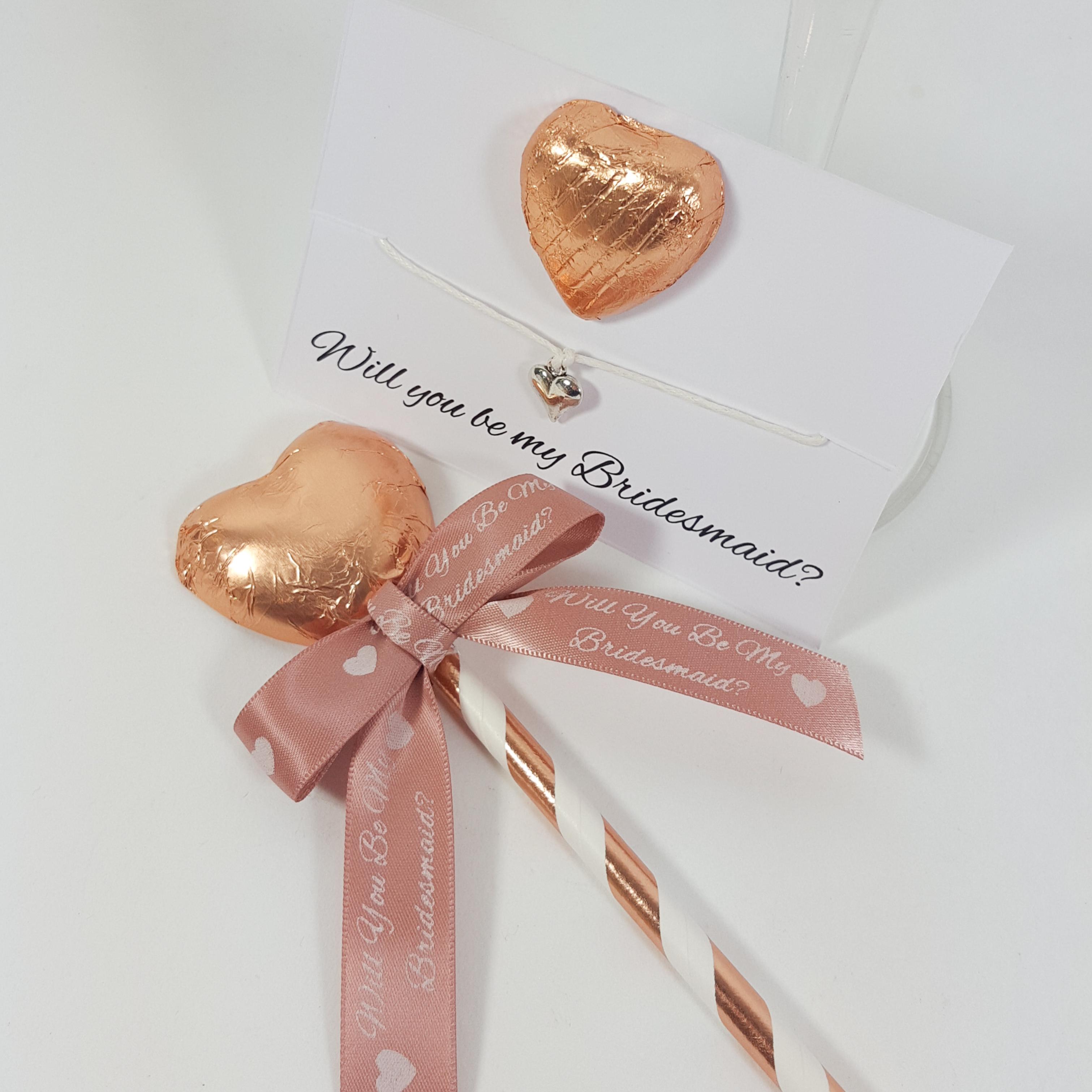 Will you be my bridesmaid lolly and bracelet