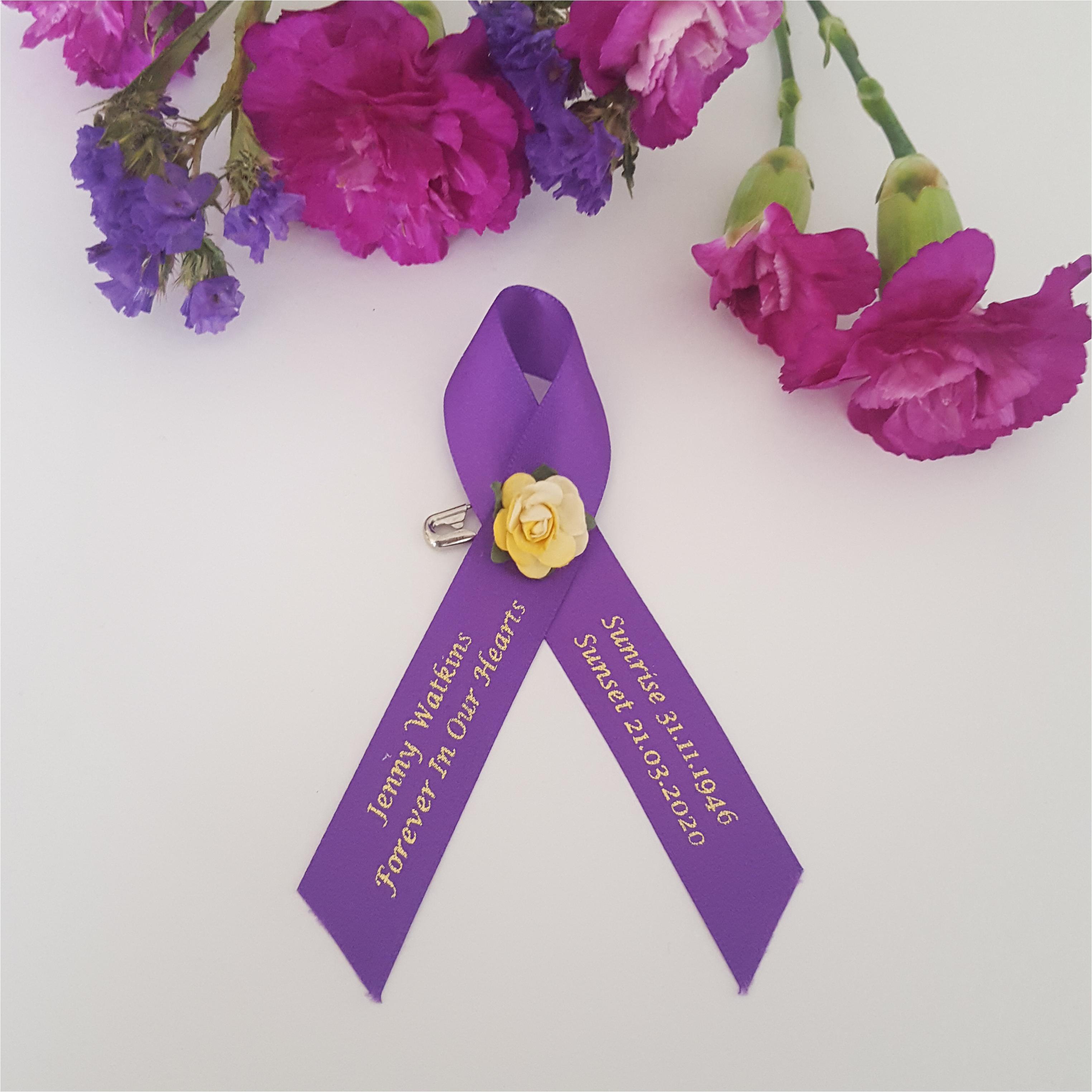 Yellow  flower for funeral ribbon