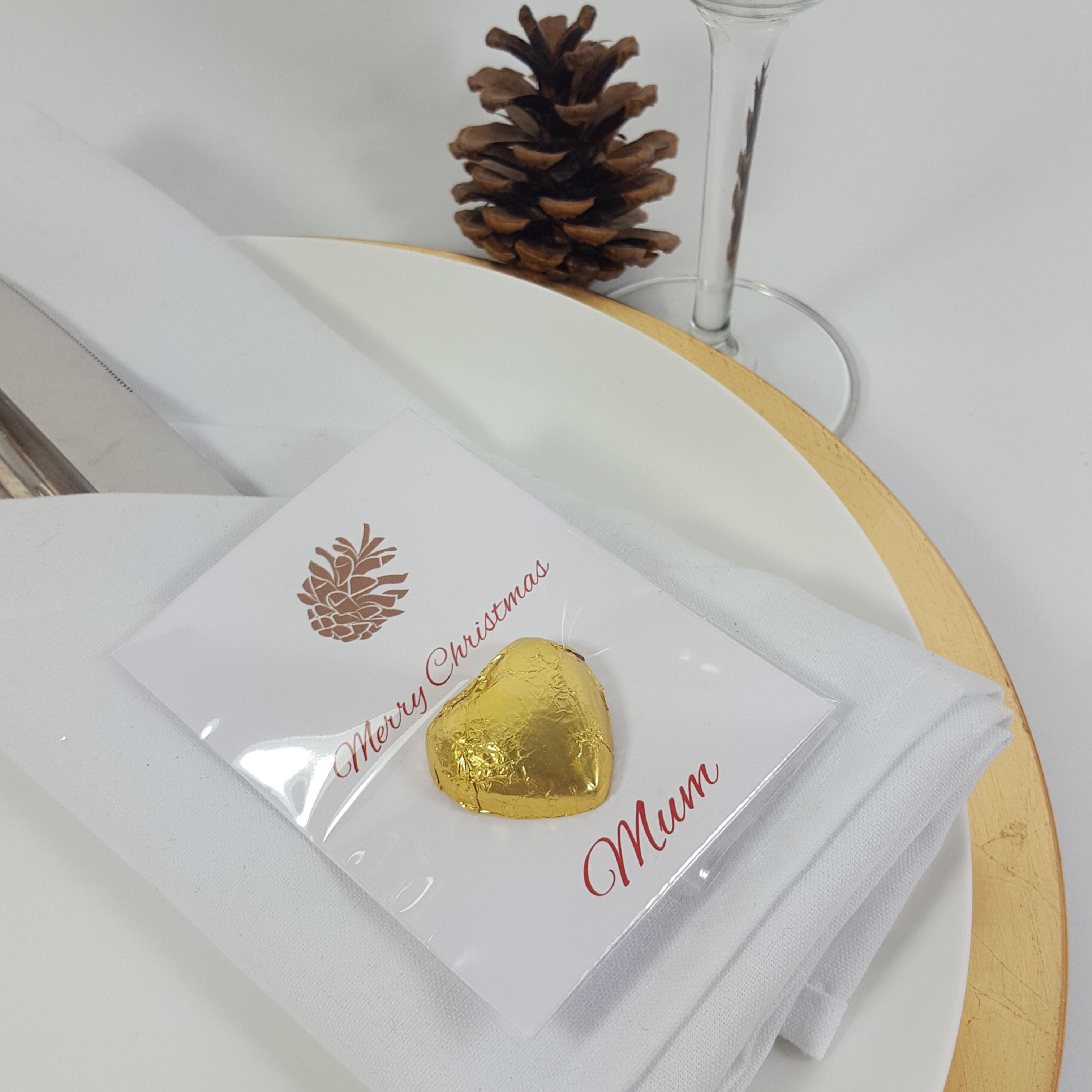 Pinecone Christmas Place card favour