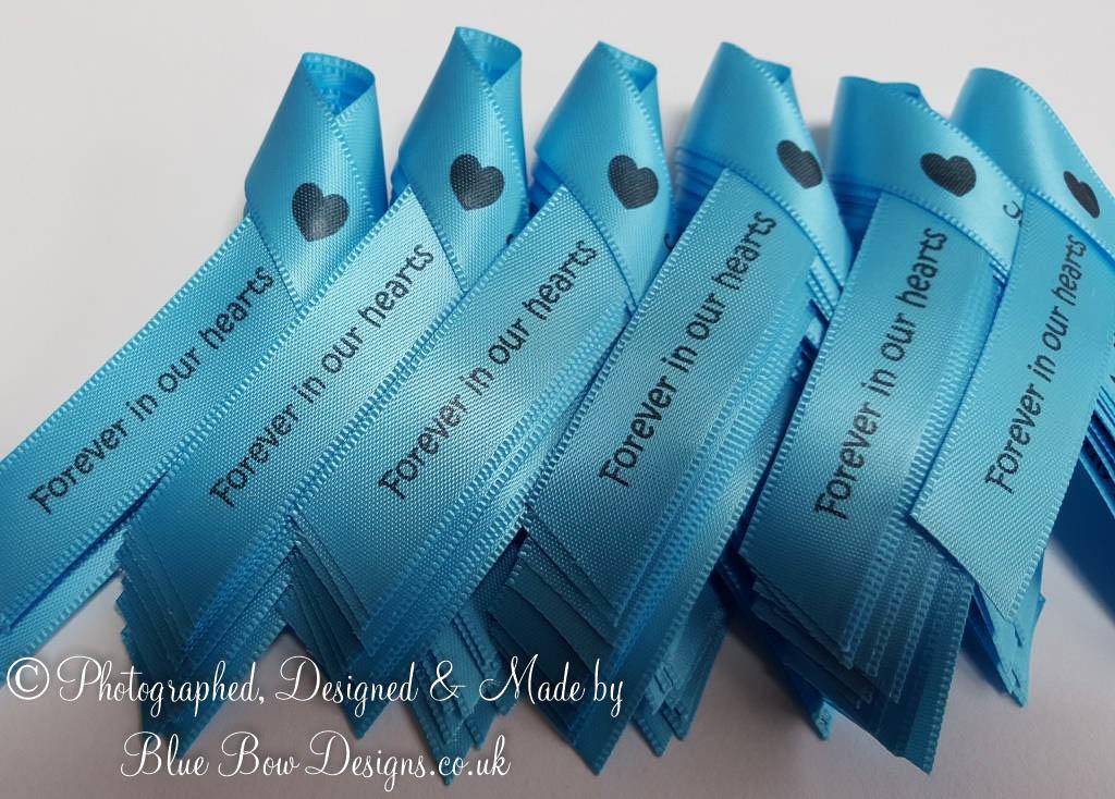 15 mm Turquoise blue memorial ribbon