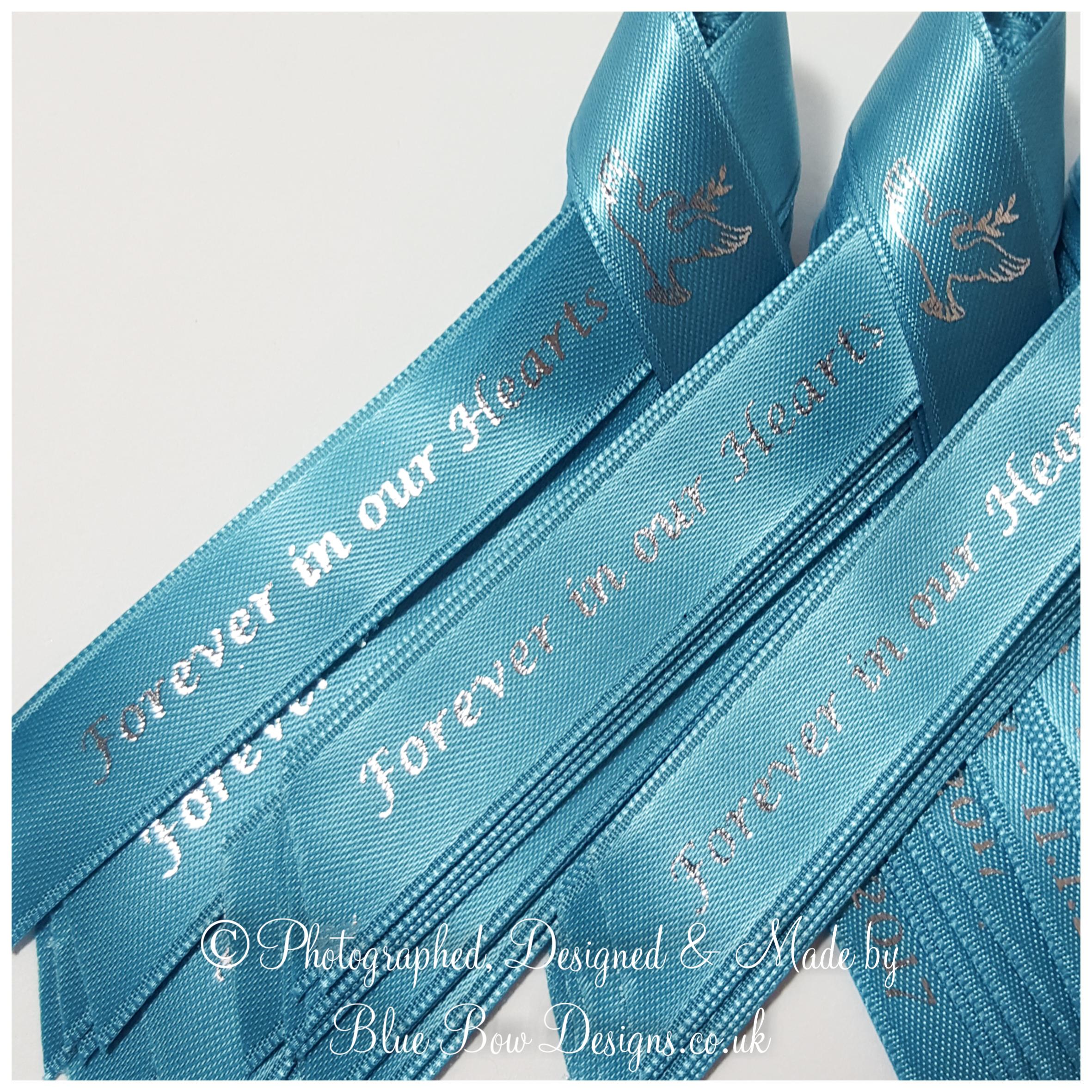 15 mm Turquoise blue memorial ribbon