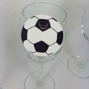 Football wine glass place cards
