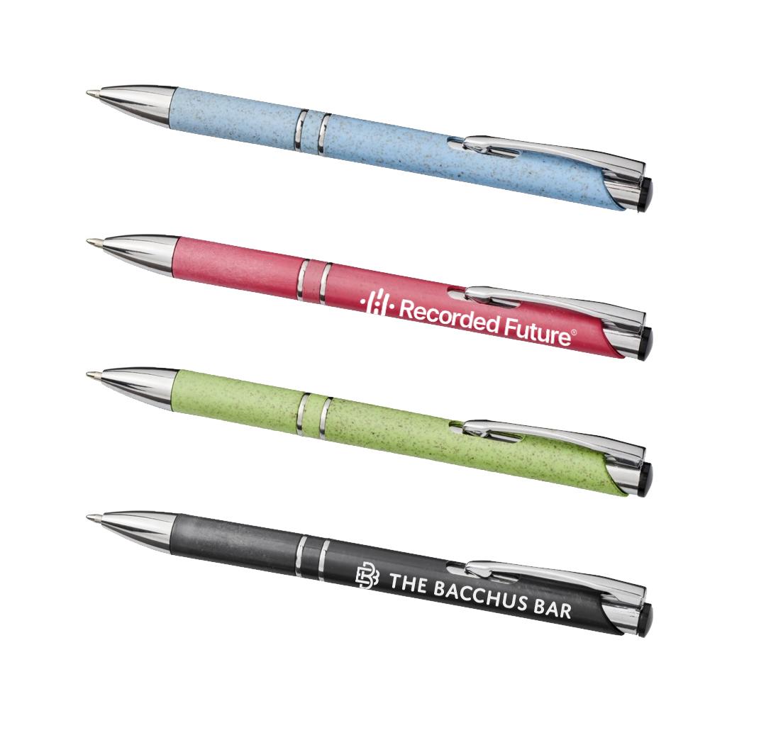 logo printed biodegradable recycled pens