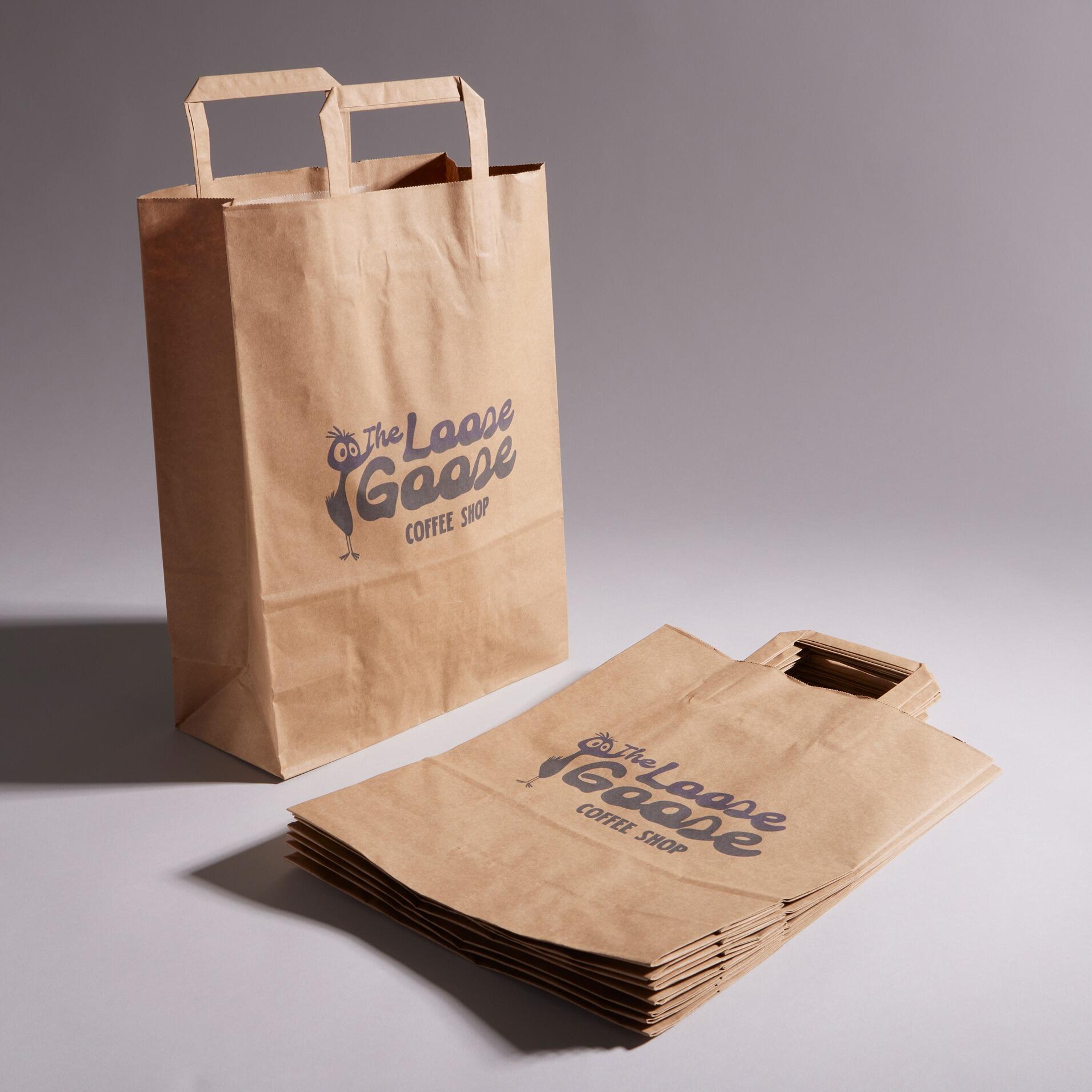 A4 size budget manila brown custom logo printed event giveaway bags