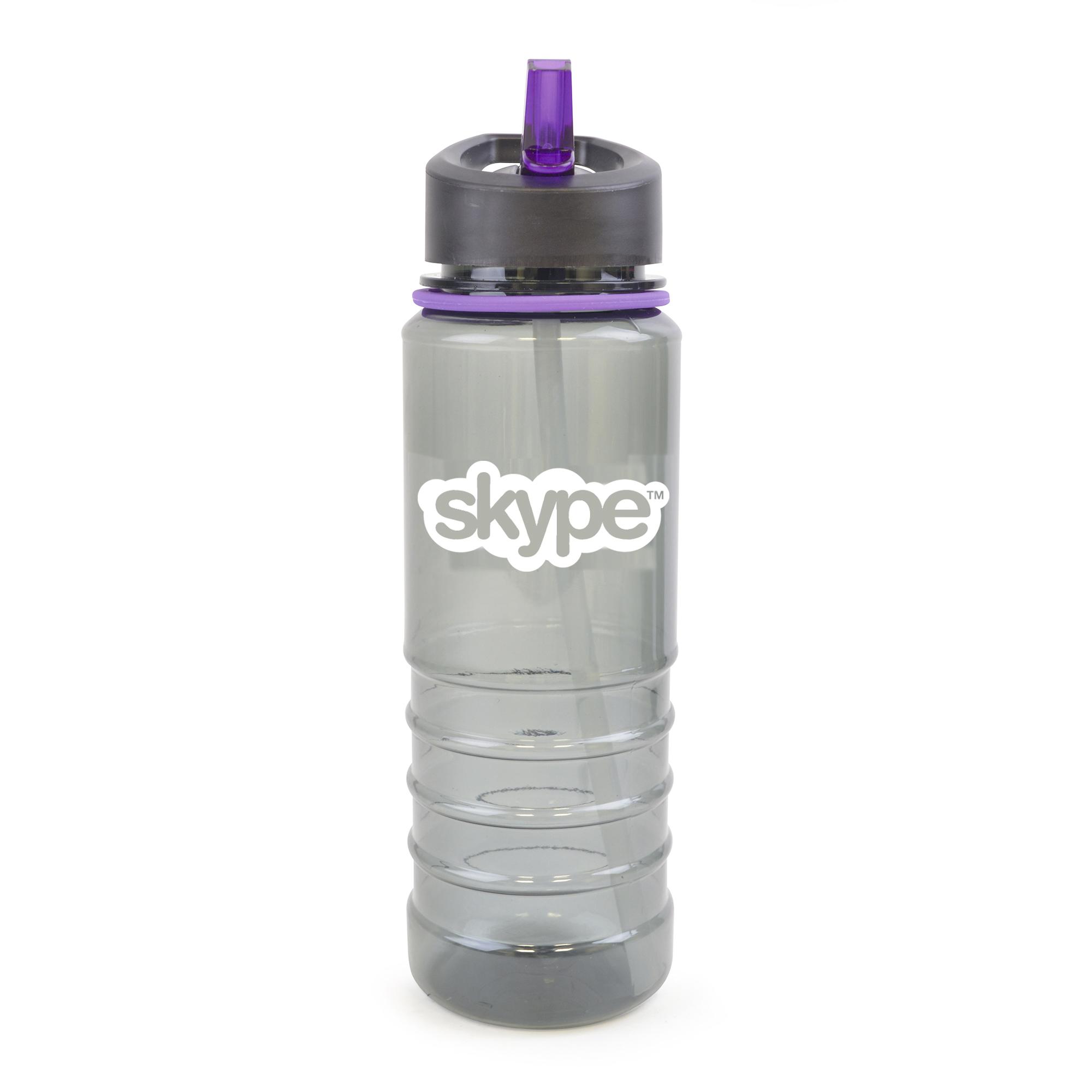 800ml smoked clear bottle with contrast straw