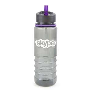 800ml smoked clear bottle with contrast straw