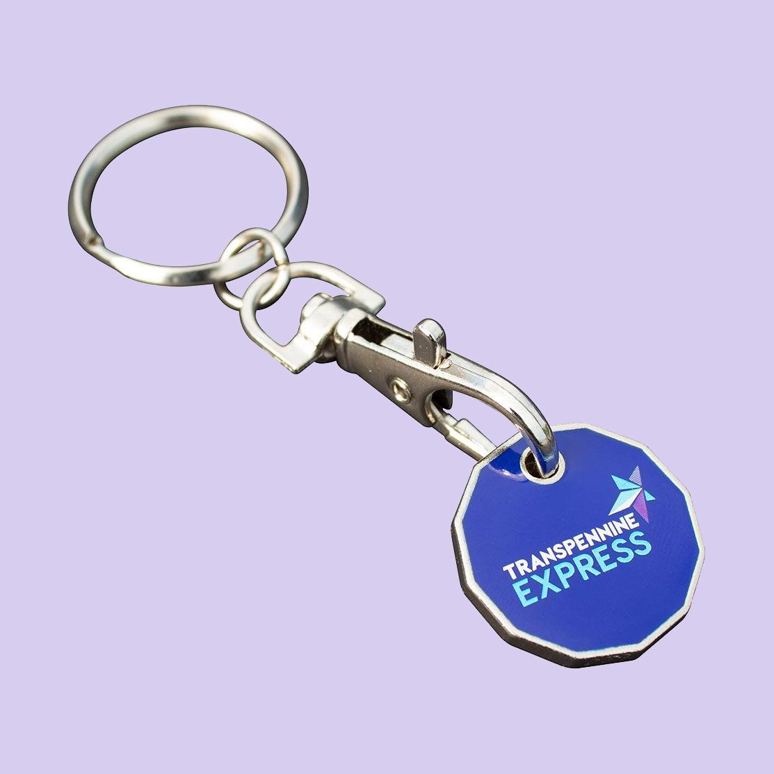 £1 Trolley Coin Keyrings for your event
