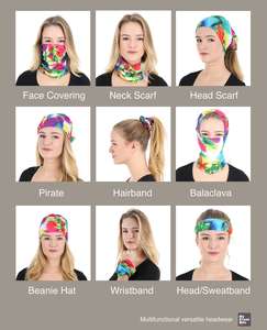 Multifunction versatile headwear scarf and face covering